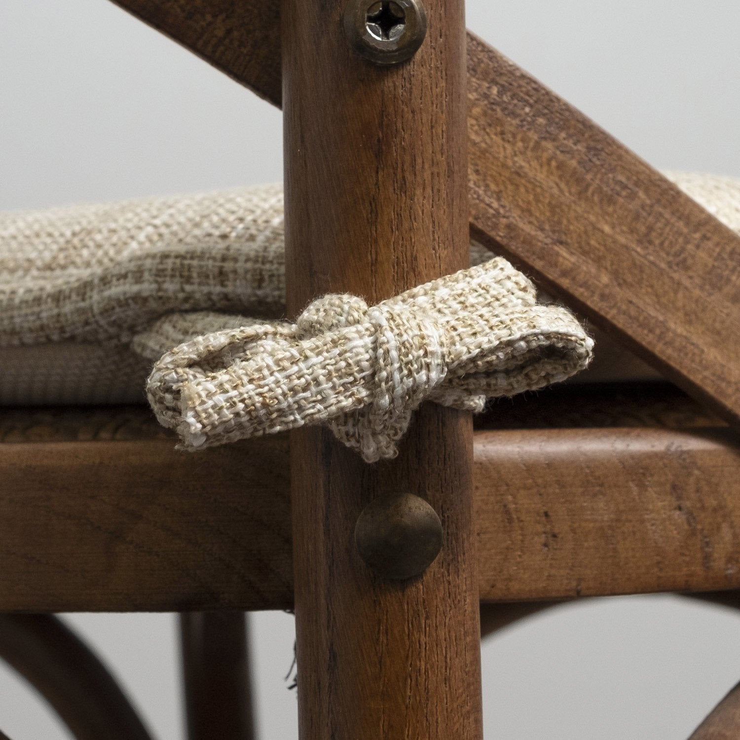 Aria Chair Cushion Set with Ties Multi Beige - Ties