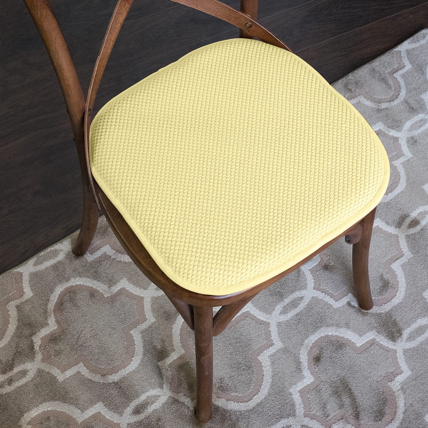 Honeycomb Chair Cushion Set Yellow - Chair