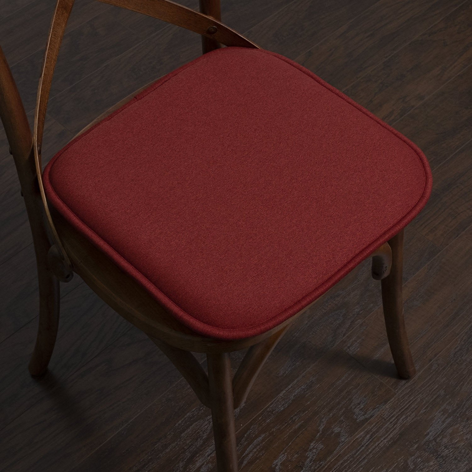 Charlotte Jacquard Chair Cushion Set Burgundy - Chair