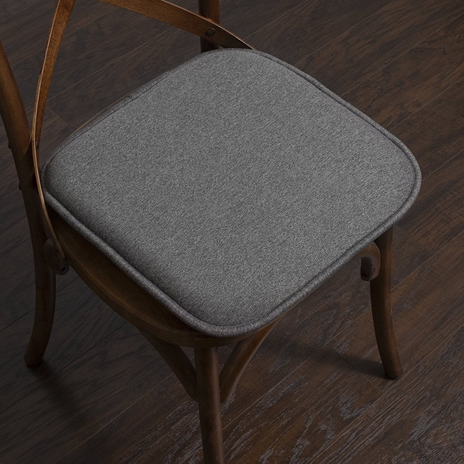 Charlotte Jacquard Chair Cushion Set Gray - Chair