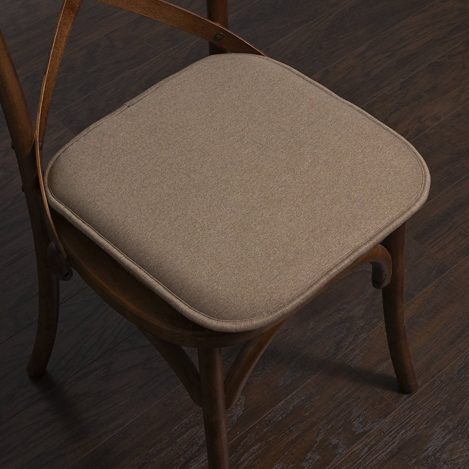 Charlotte Jacquard Chair Cushion Set Taupe - Chair