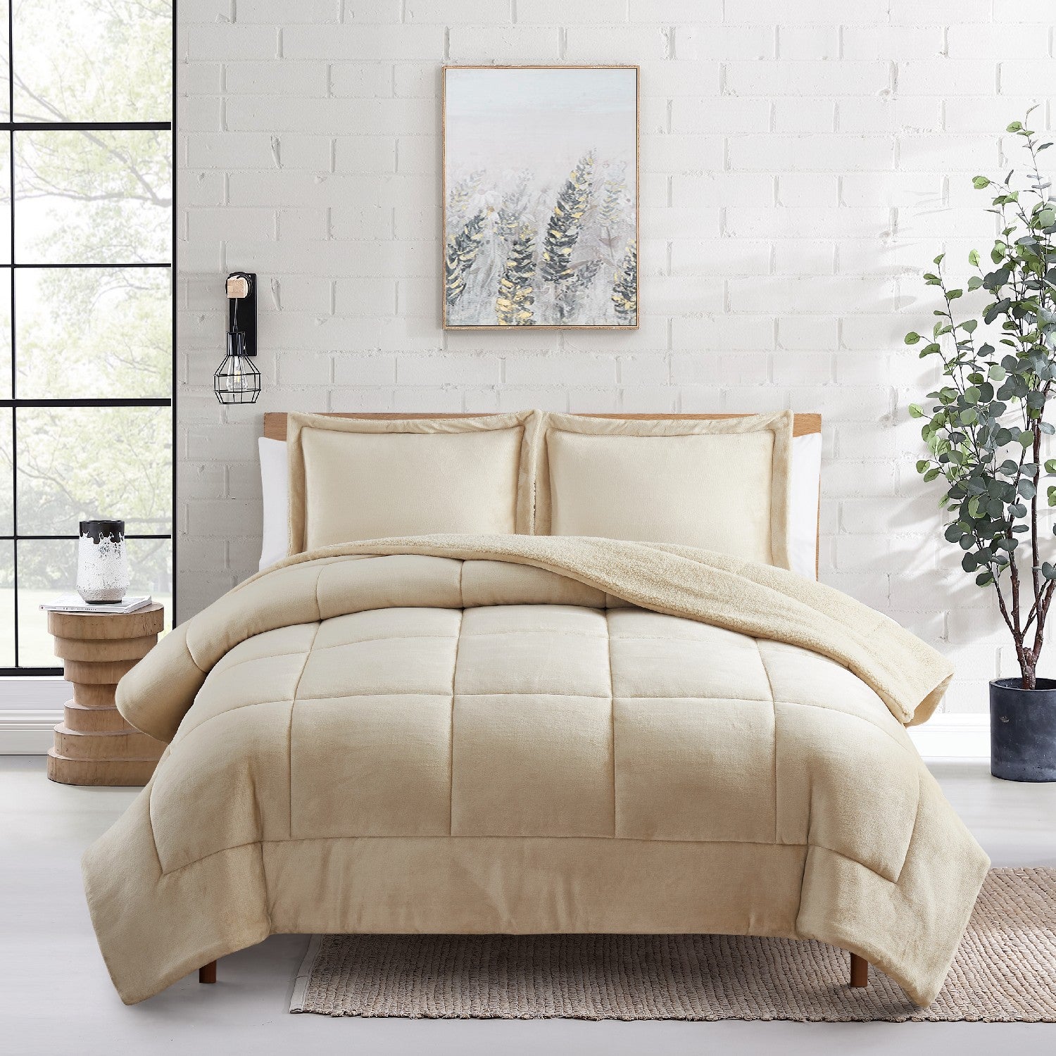 Sherpa comforter set online full