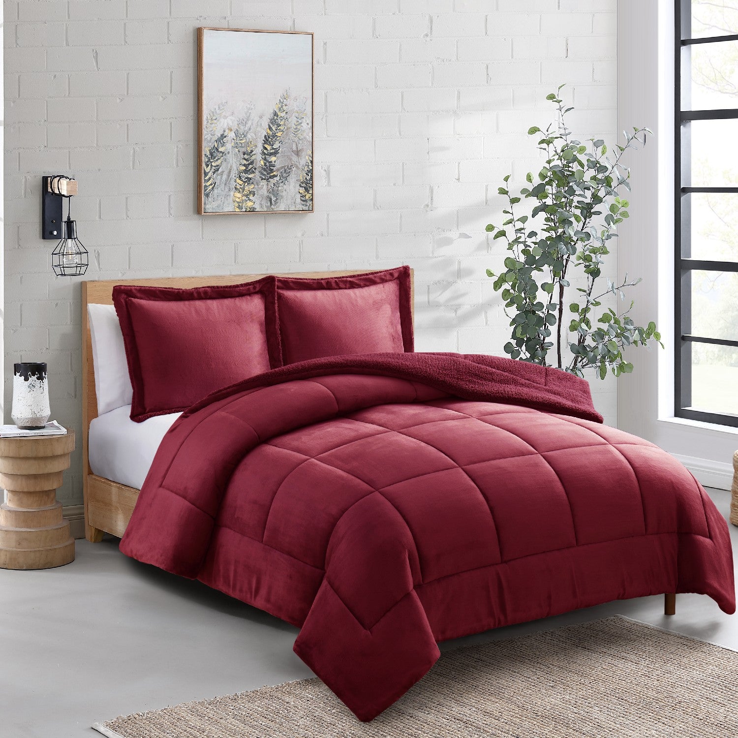 Three piece red for newest your bed