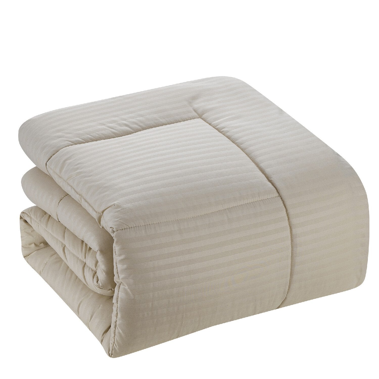Dobby Stripe 8-Piece Bed In A Bag Comforter Set Beige - Comforter