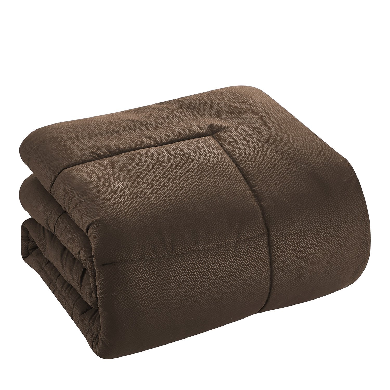 Greek Key 8-Piece Bed In A Bag Comforter Set Chocolate - Comforter