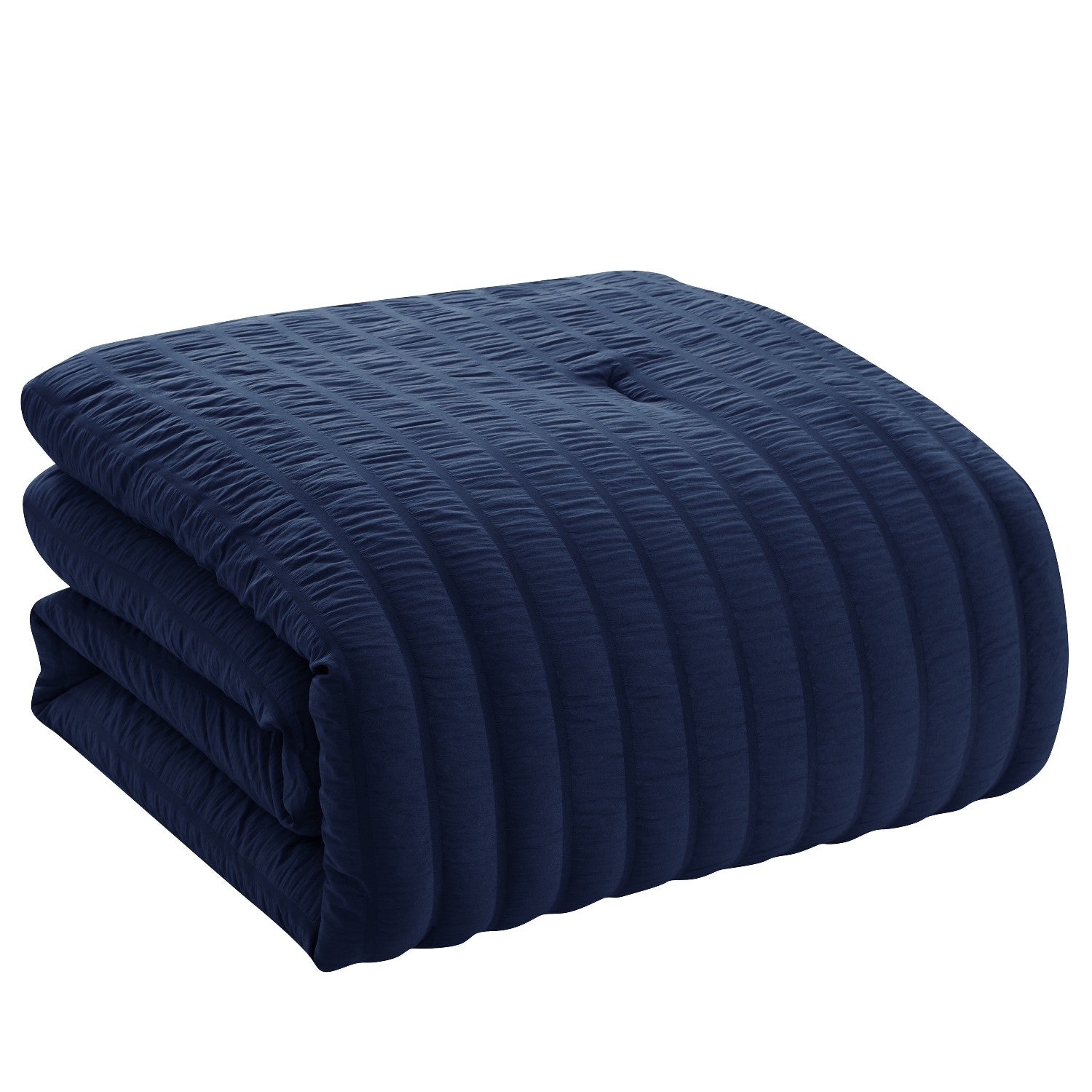 Seersucker 8-Piece Bed in a Bag Set Navy - Comforter