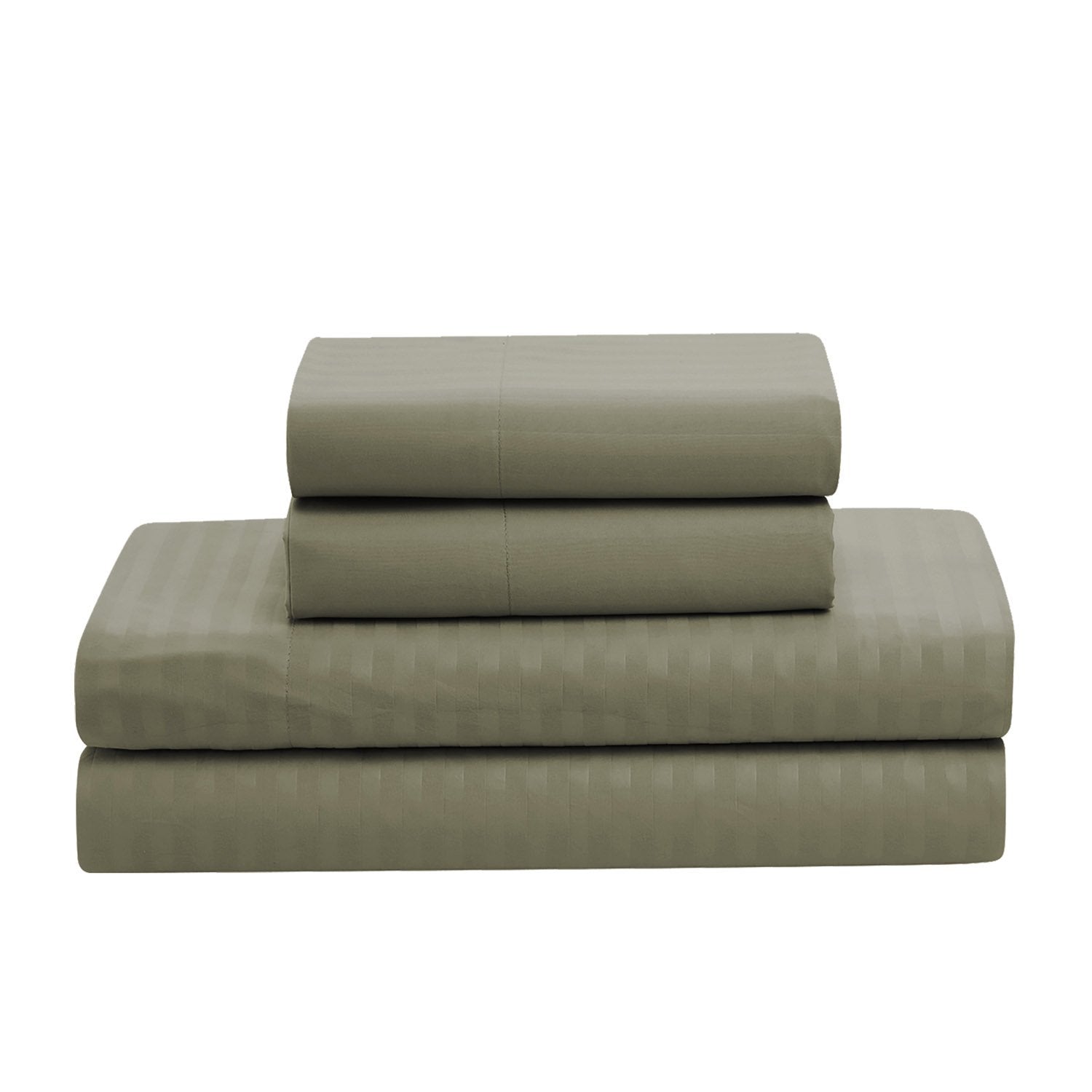 Dobby Stripe 8-Piece Bed In A Bag Comforter Set Sage - Sheets