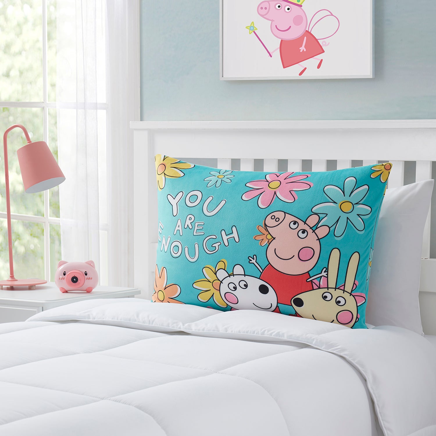 Peppa Pig Kids Reversible Pillow with Removable Shell