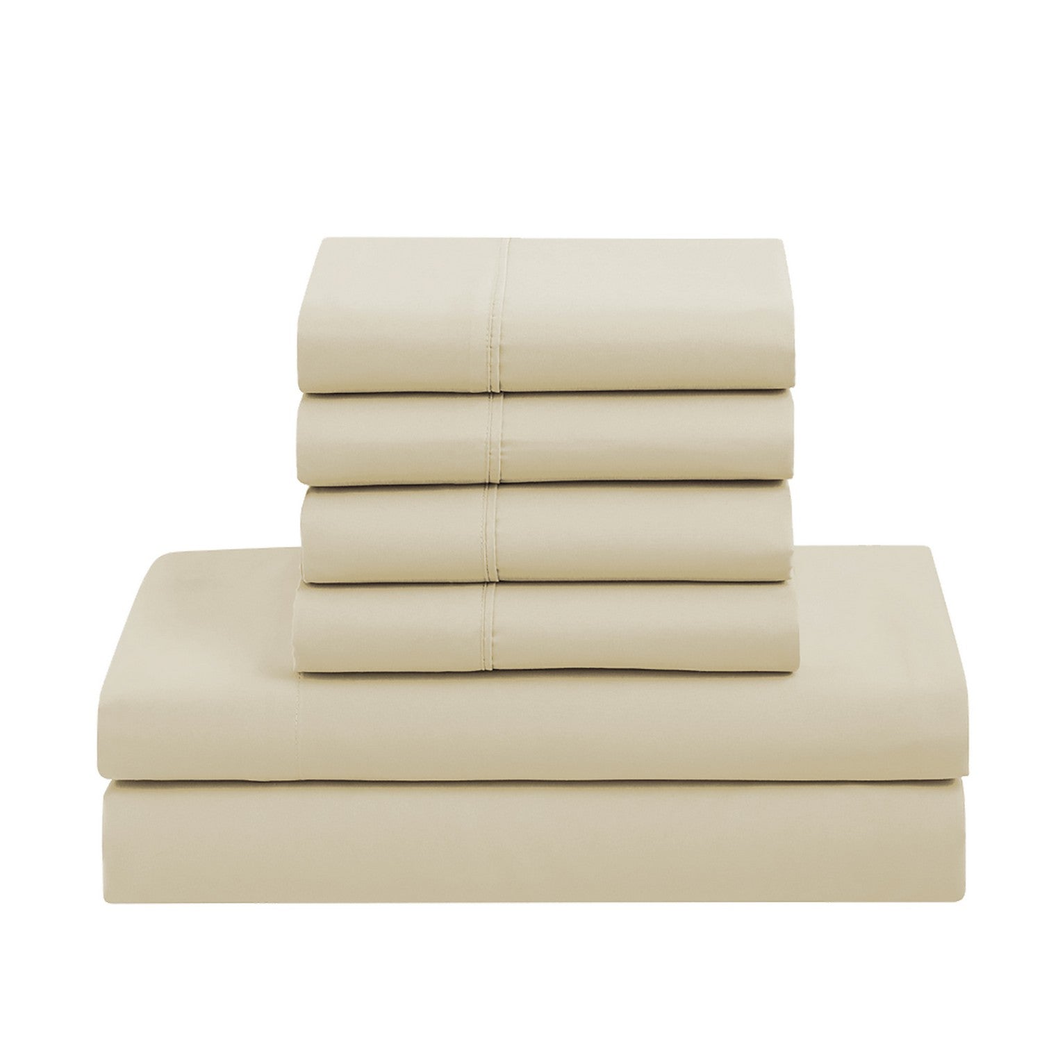 Essential 7-Piece Bed in a Bag Set Beige - Folded Sheets