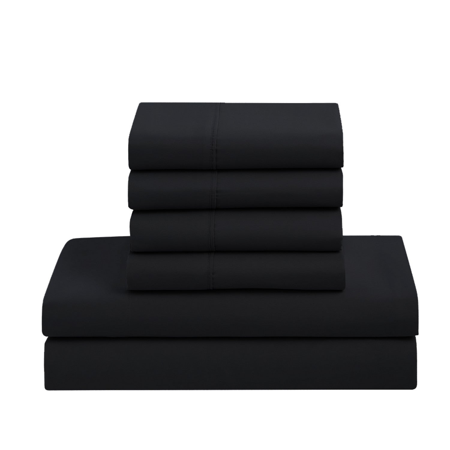 Essential 7-Piece Bed in a Bag Set Black - Folded Sheets