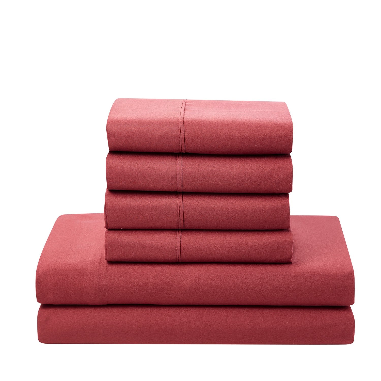 Essential 7-Piece Bed in a Bag Set Burgundy - Folded Sheets