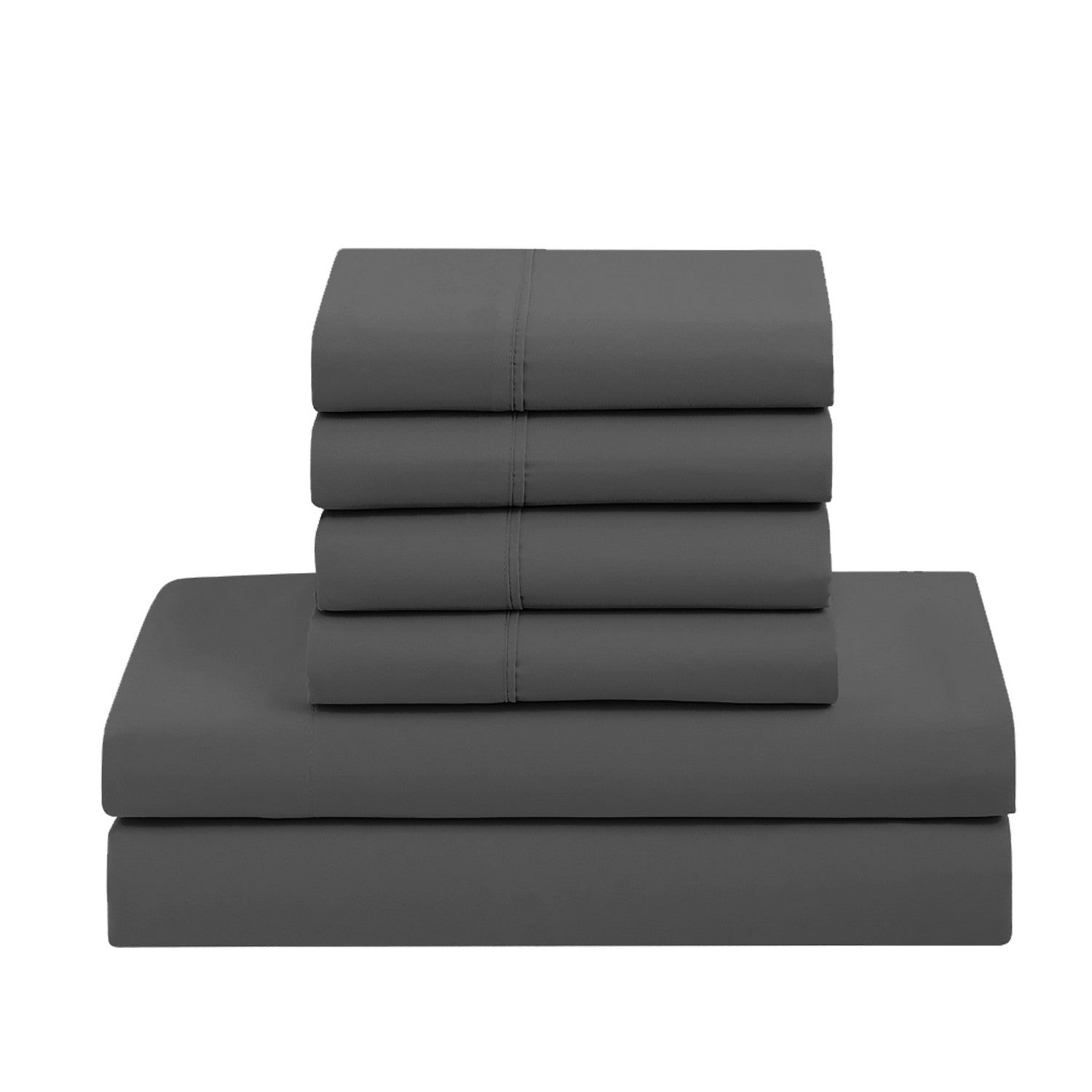 Essential 7-Piece Bed in a Bag Set Gray - Folded Sheets