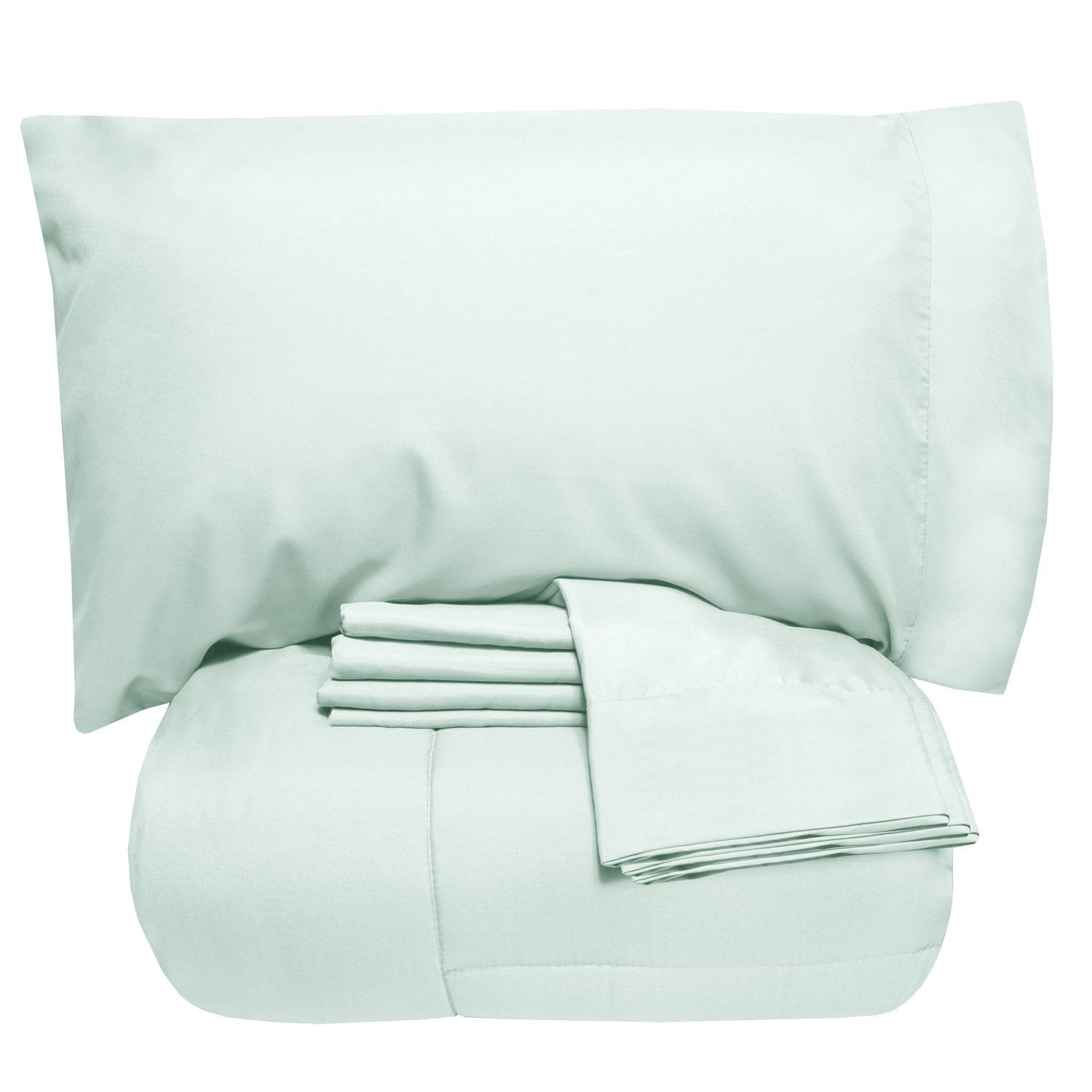 Essential 7-Piece Bed in a Bag Set Mint - Folded