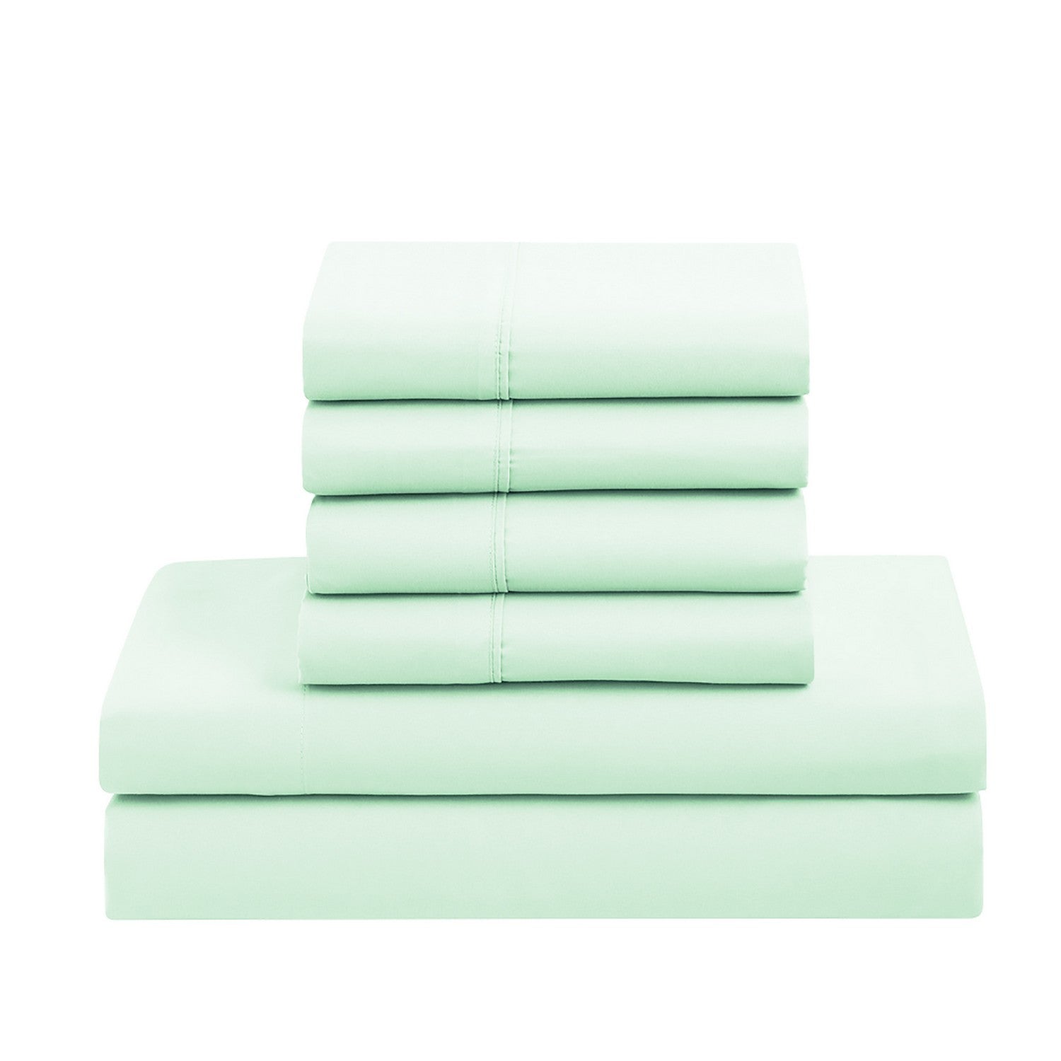 Essential 7-Piece Bed in a Bag Set Mint - Folded Sheets