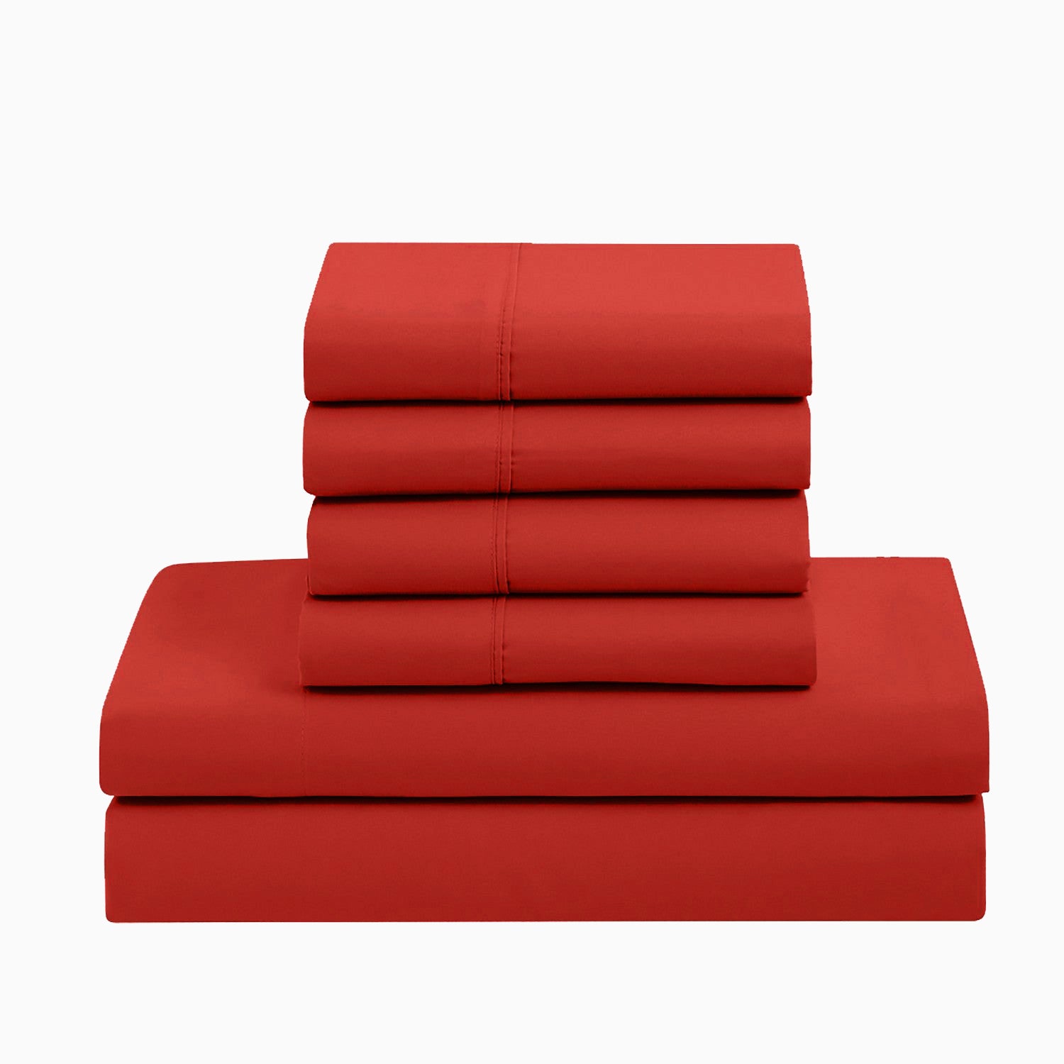 Essential 7-Piece Bed in a Bag Set Red - Folded Sheets