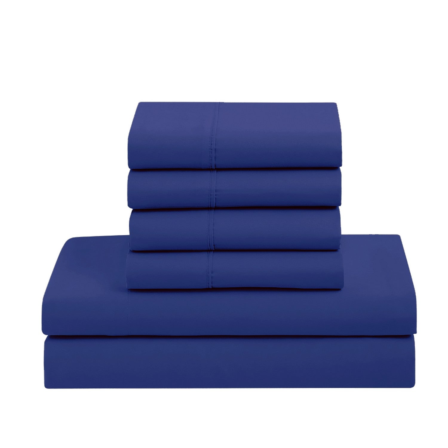Essential 7-Piece Bed in a Bag Set Royal Blue - Folded Sheets