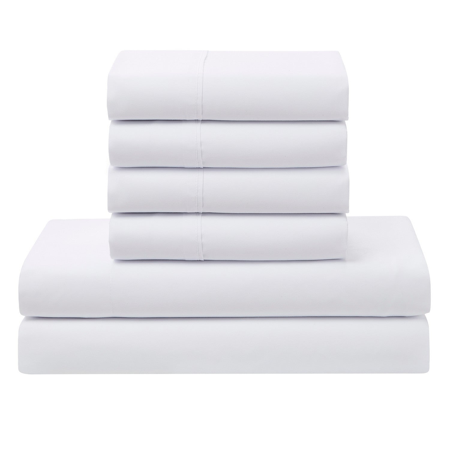 Essential 7-Piece Bed in a Bag Set White - Folded Sheets