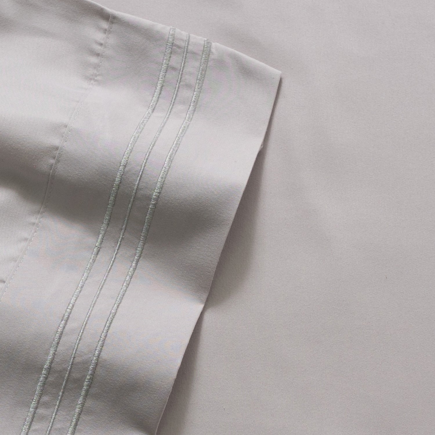 Extra Deep 4-Piece Bed Sheet Set Silver - Fabric