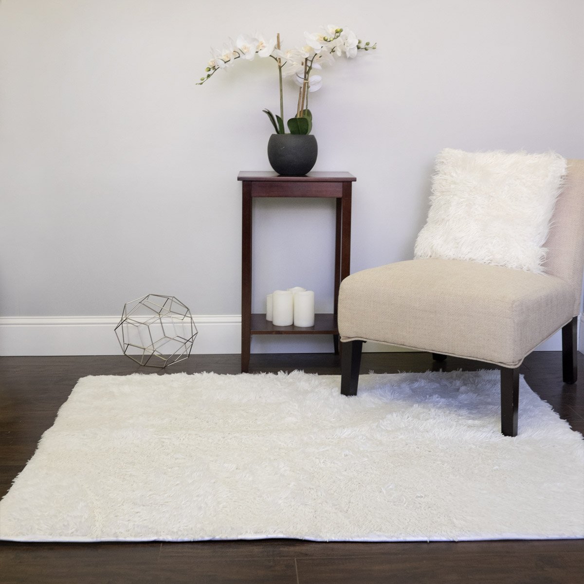 Small Fur Rug Rectangle Faux Fur Rectangle Area Rug | Sweet Home Collection