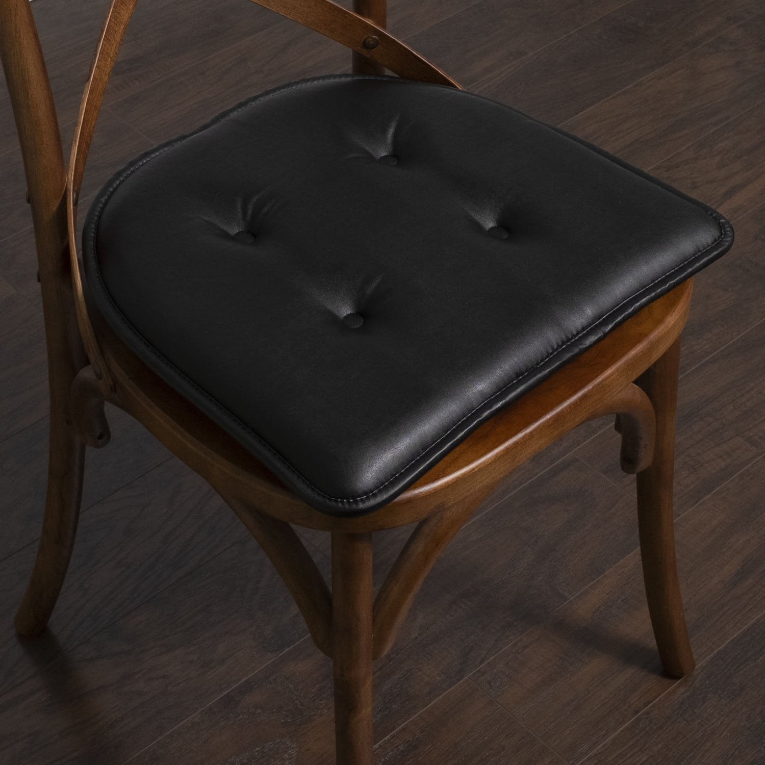 Faux Leather U Shape Chair Cushion Set Sweet Home Collection