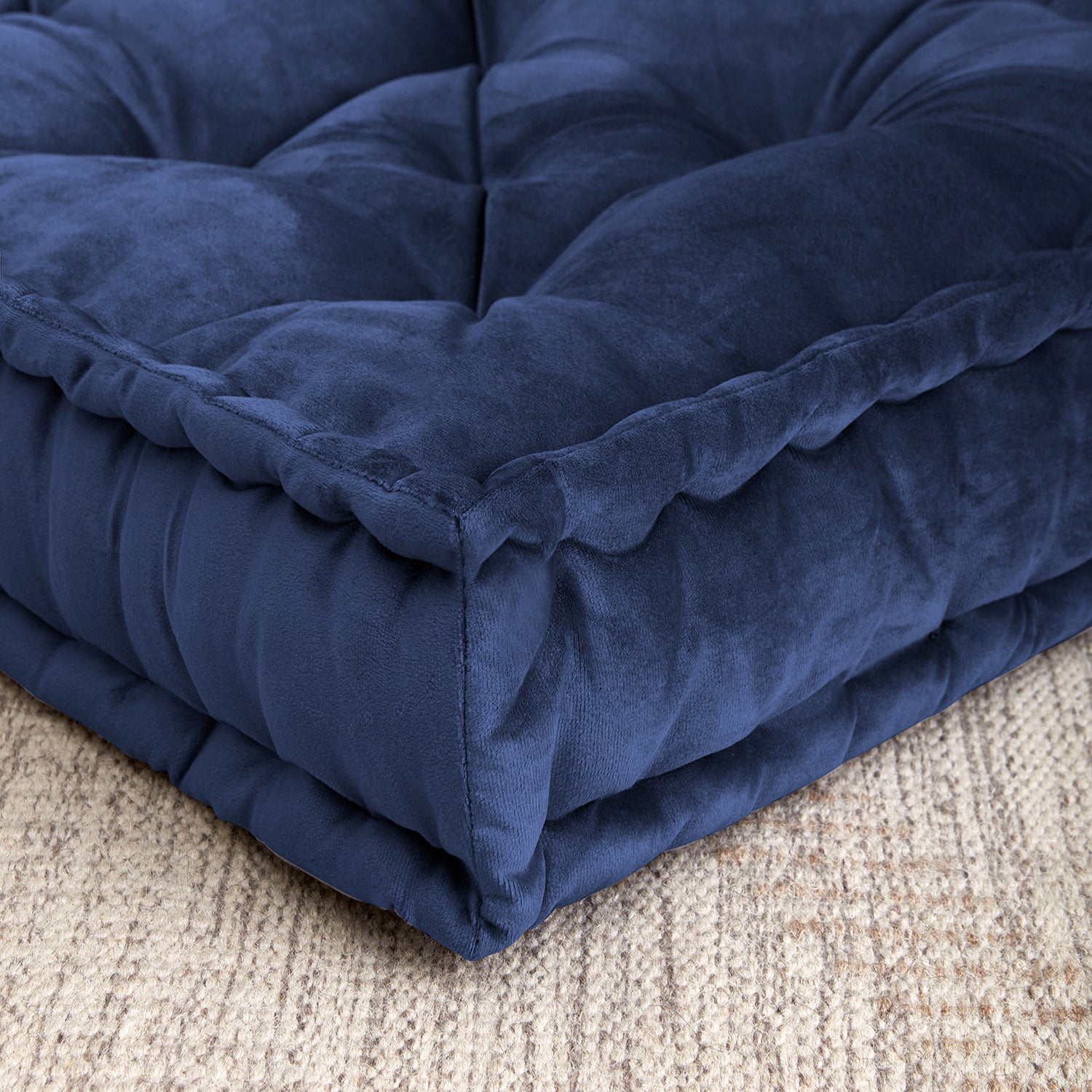 Floor Pillow, Navy - Corner