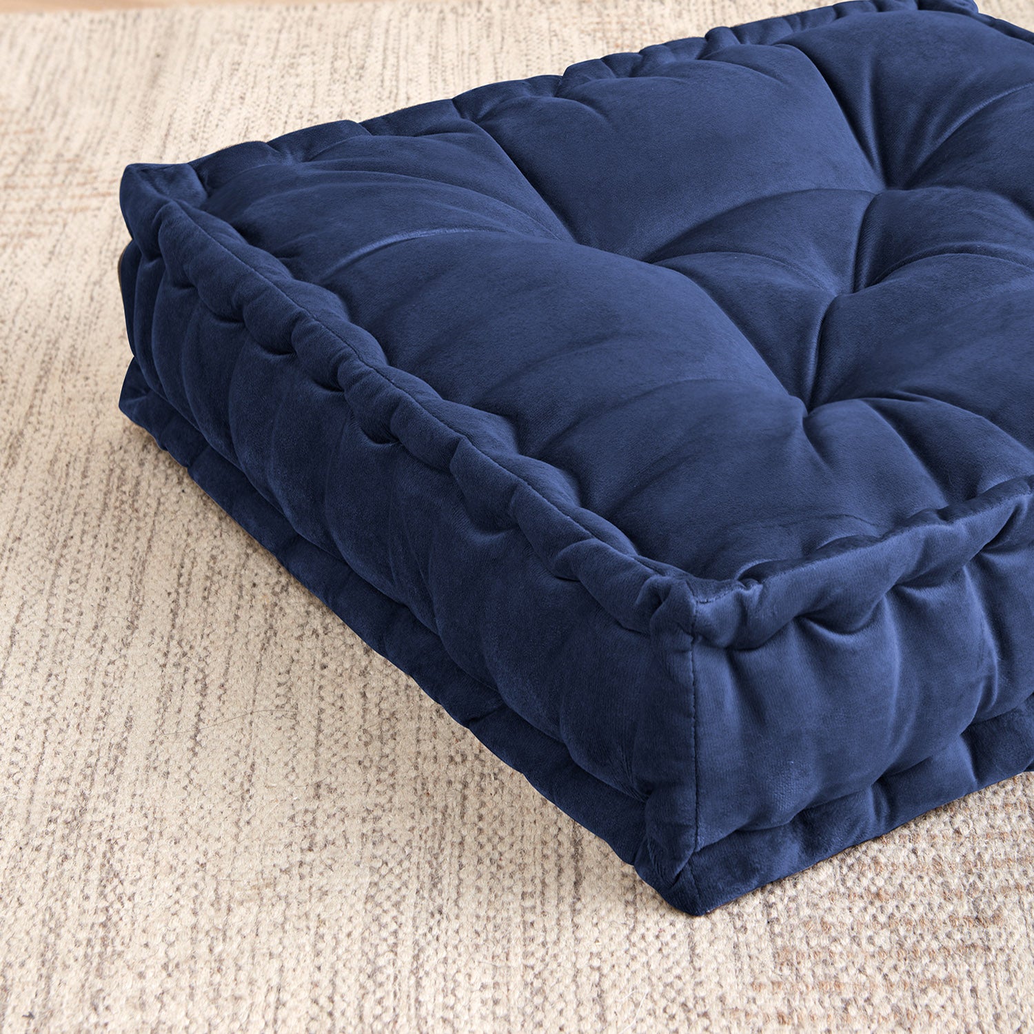 Floor Pillow, Navy - Detail