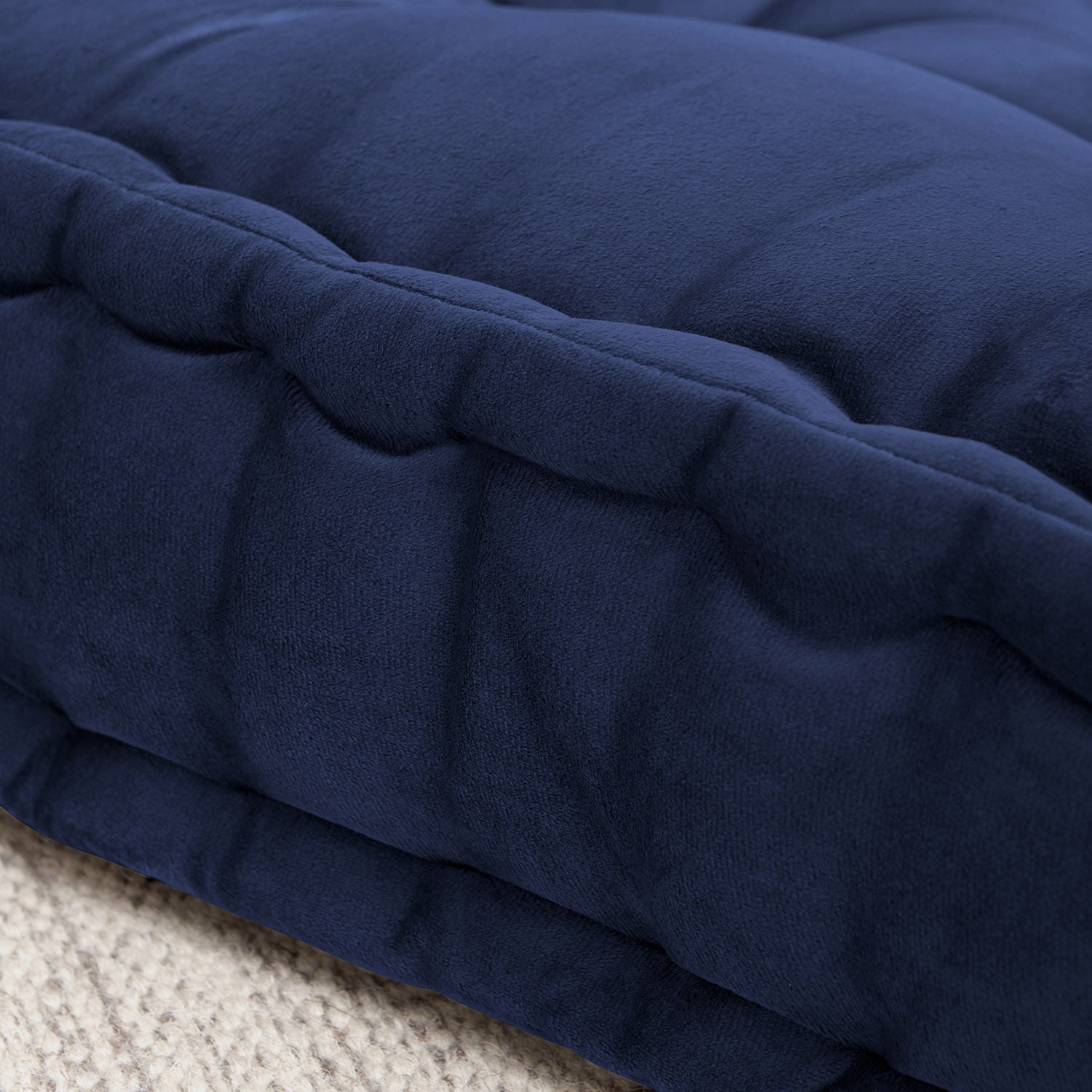 Floor Pillow, Navy - Side