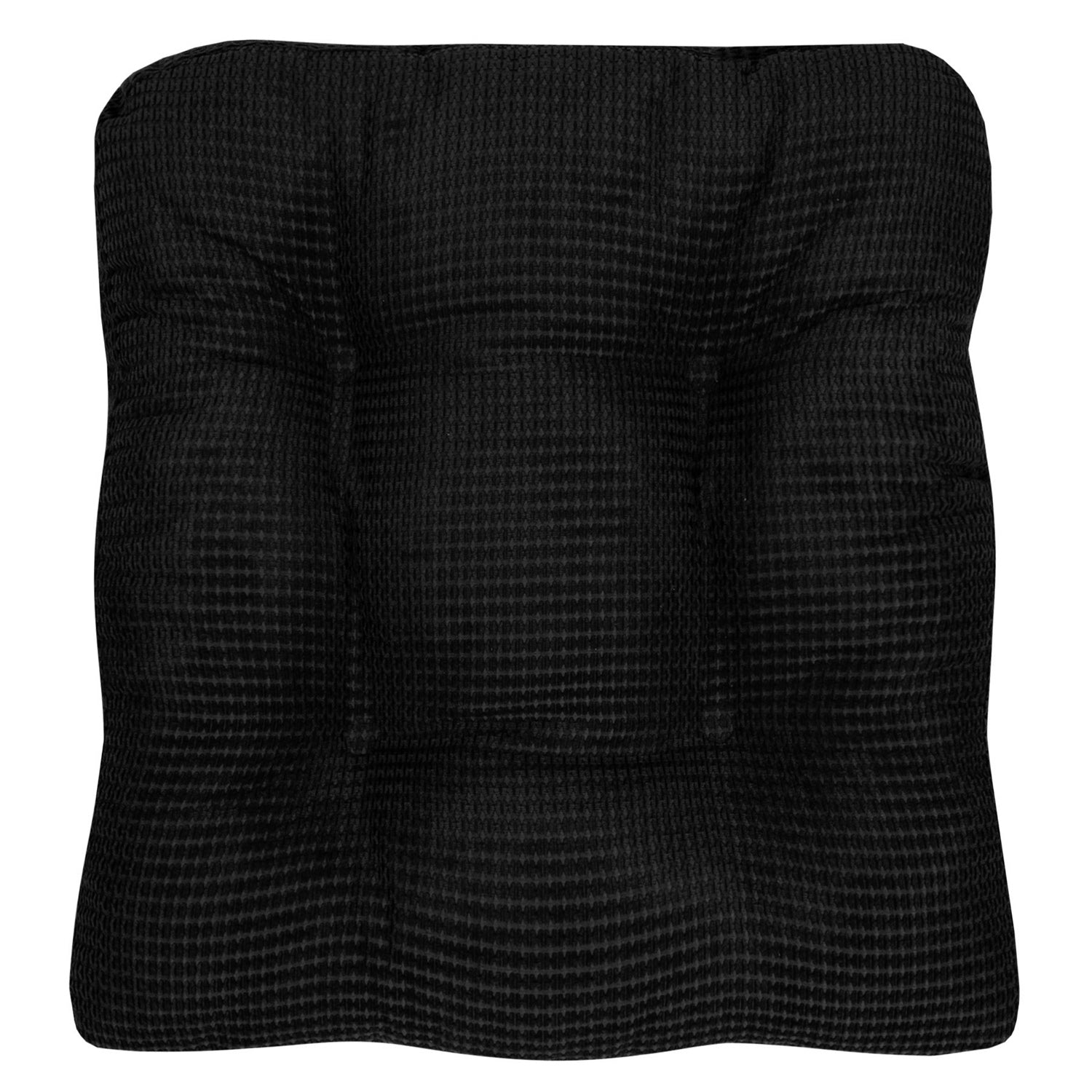 Fluffy Chair Cushion Set Black - Top