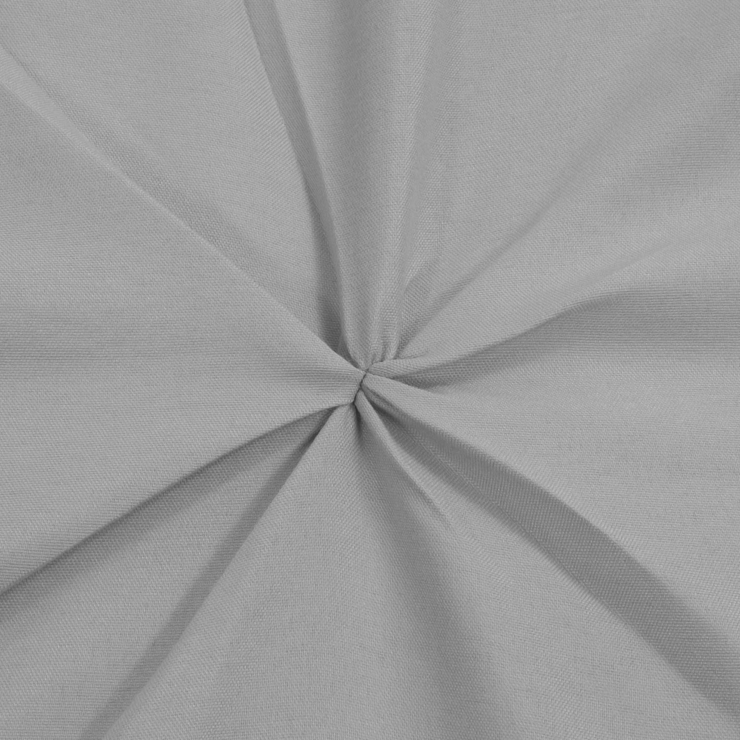 Pinch Pleat Pintuck 4-Piece Duvet Set Silver - Detail