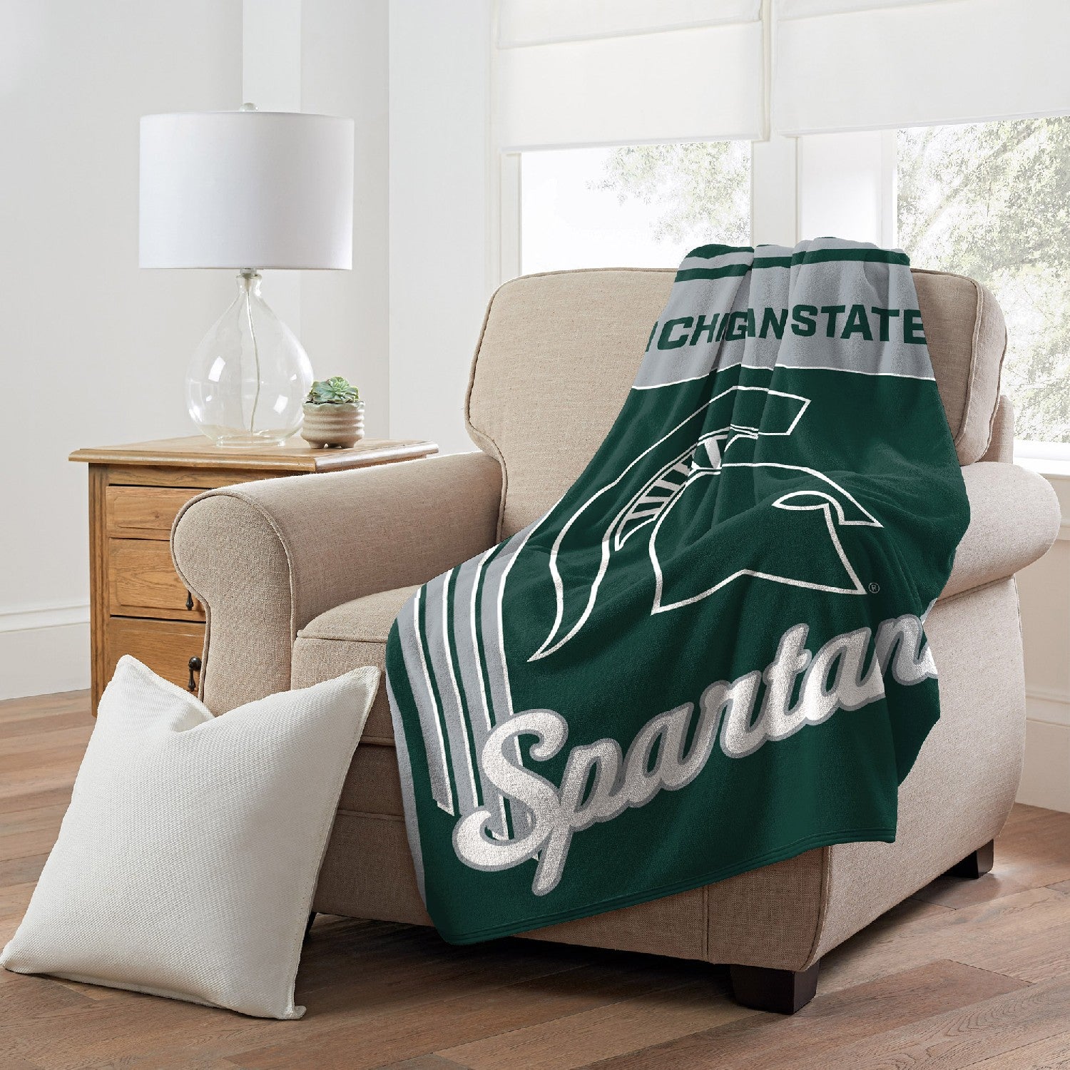 NCAA Throw Blanket Michigan State Spartans - Couch