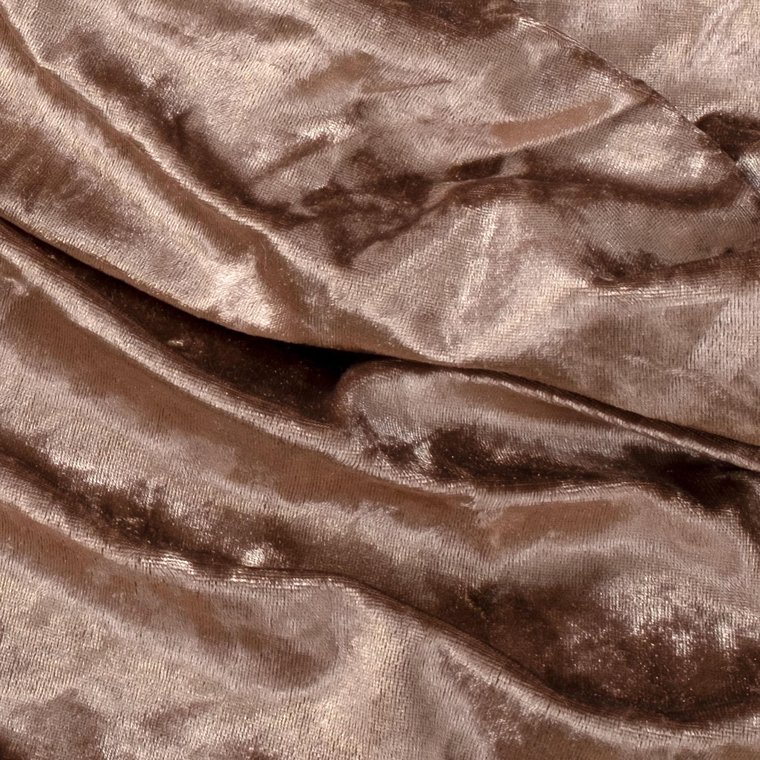 Olivia Crushed Velvet Throw Blanket Taupe - Fabric