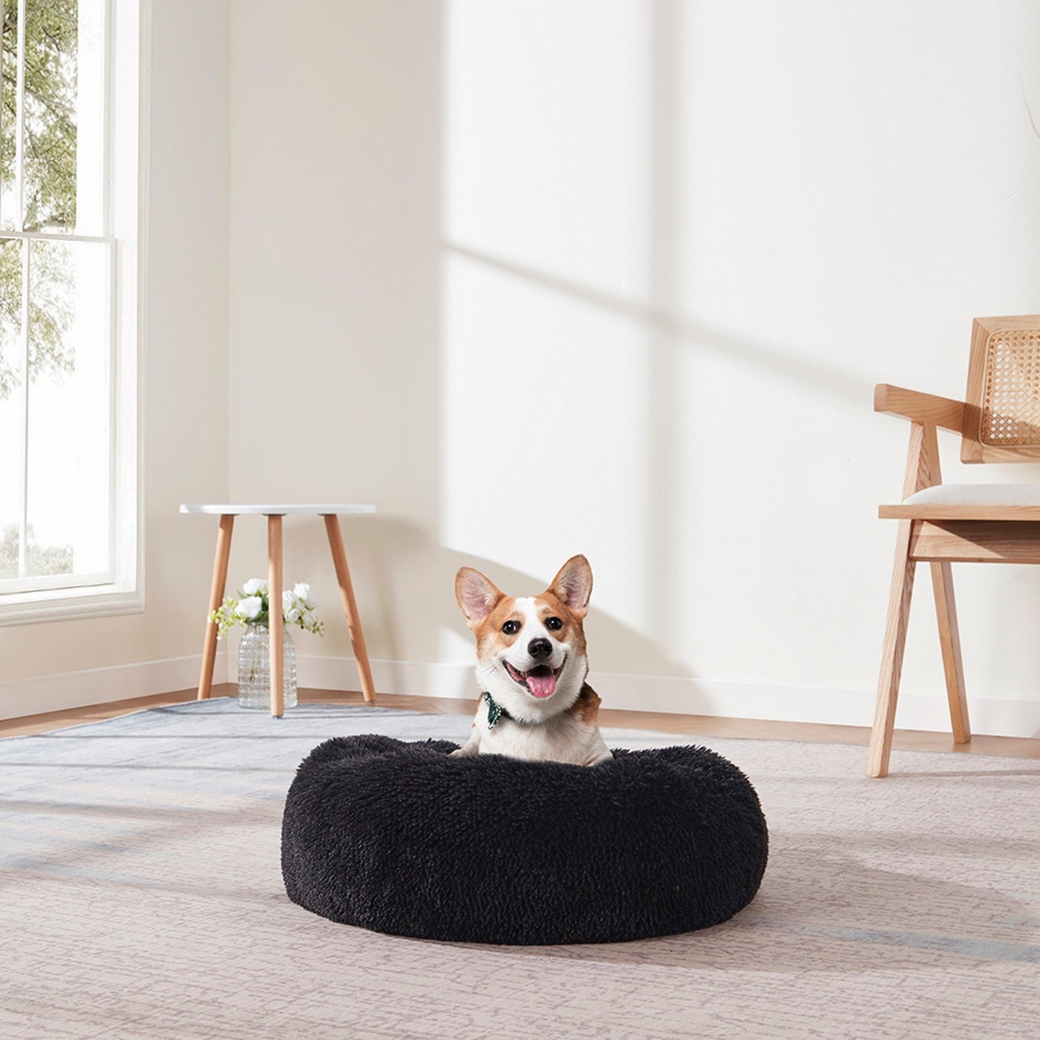 Shaggy Faux Fur Pet Bed