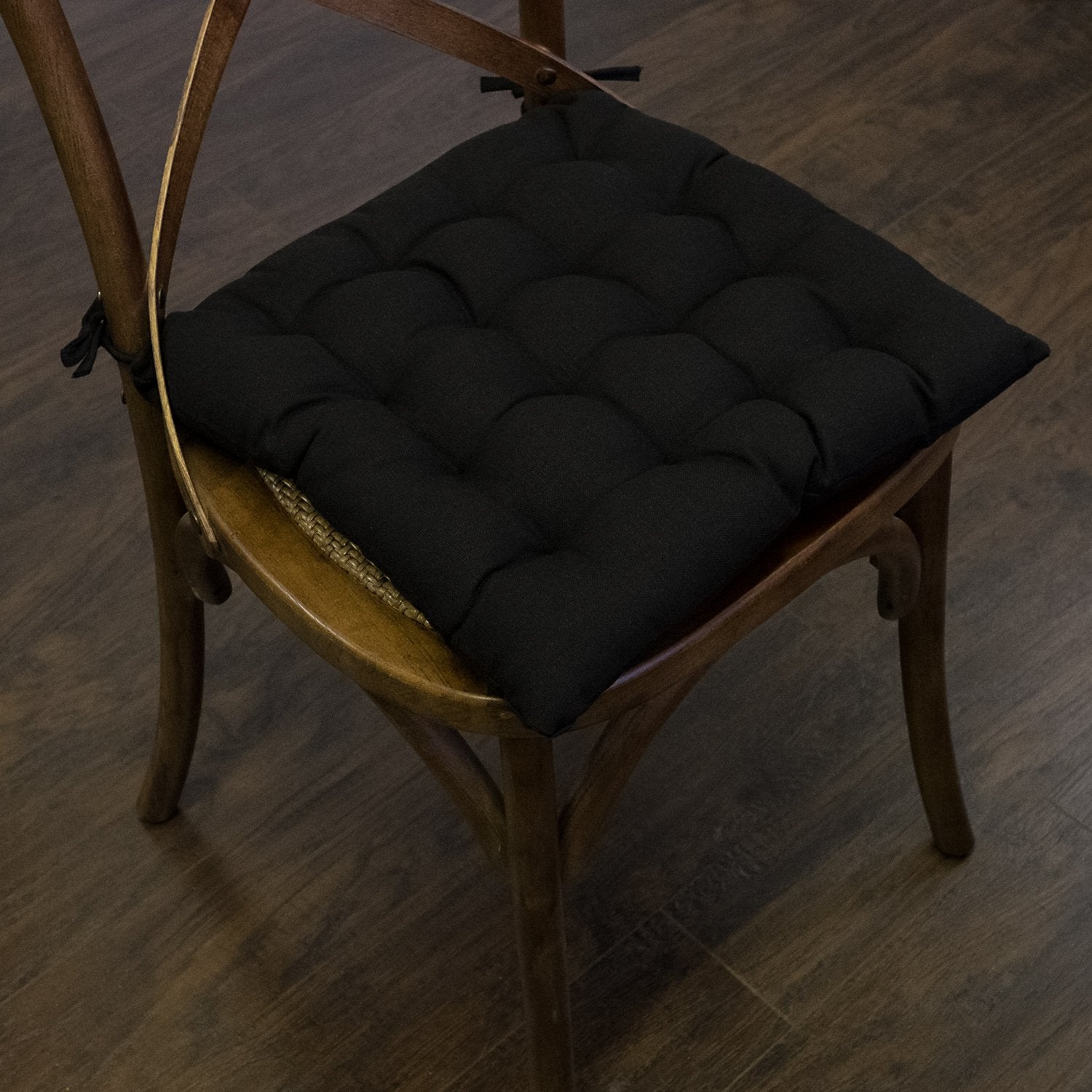 Tufted Chair Cushion Set 16 By 16 Black - Chair