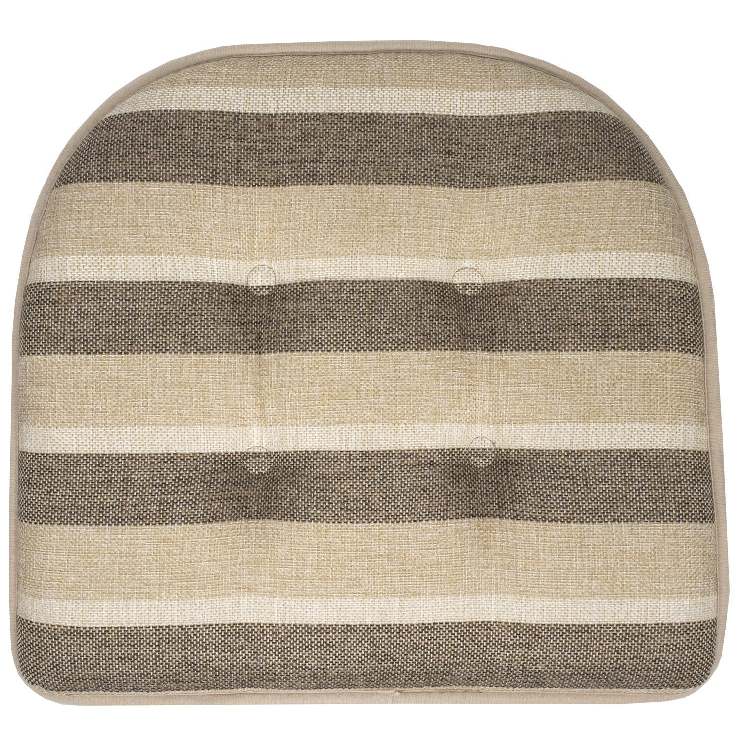 Bradford U-Shape Chair Cushion Set Beige Brown - Top