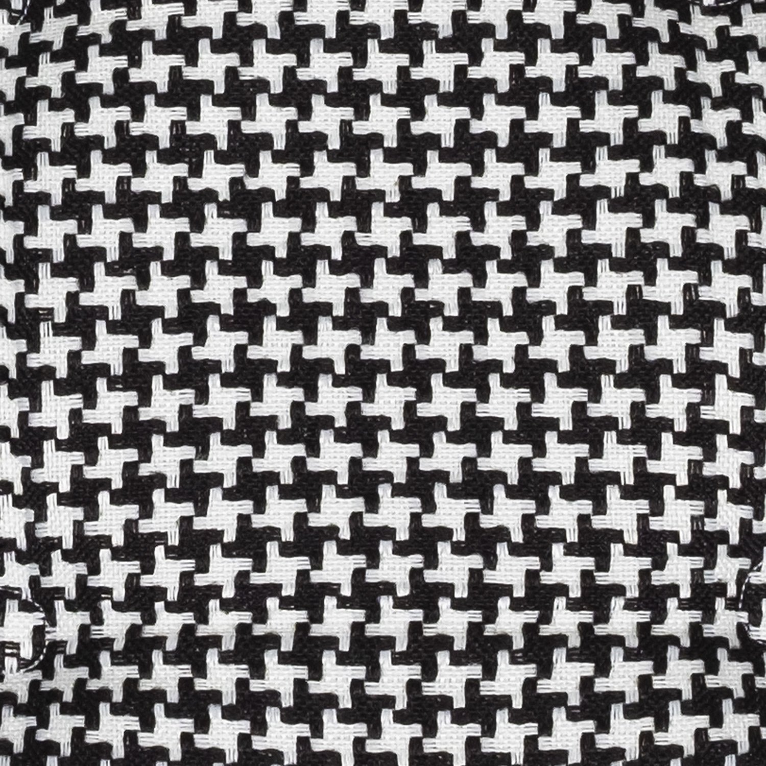 Houndstooth U-Shape Chair Cushion Set Black - Fabric