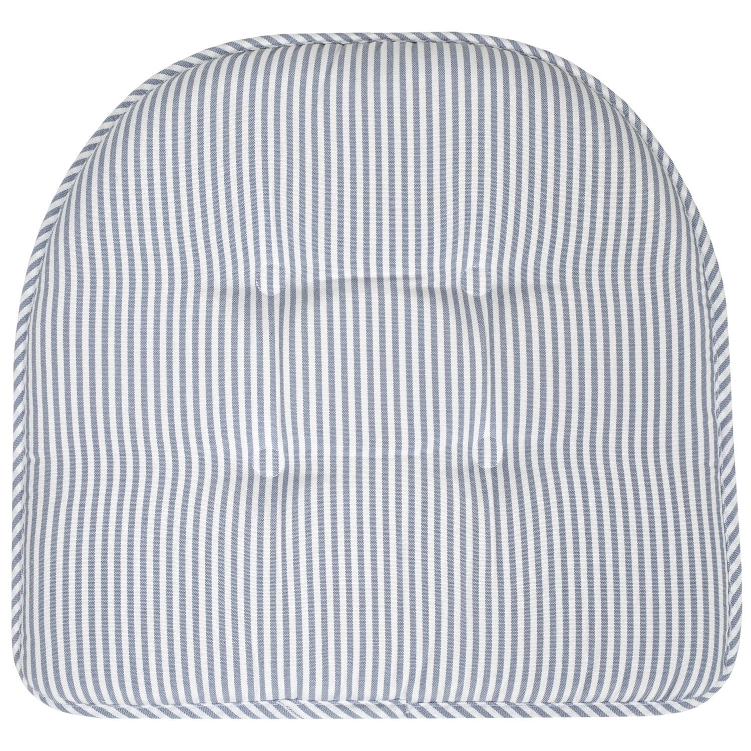 Pinstripe U-Shape Chair Cushion Set Blue - Top