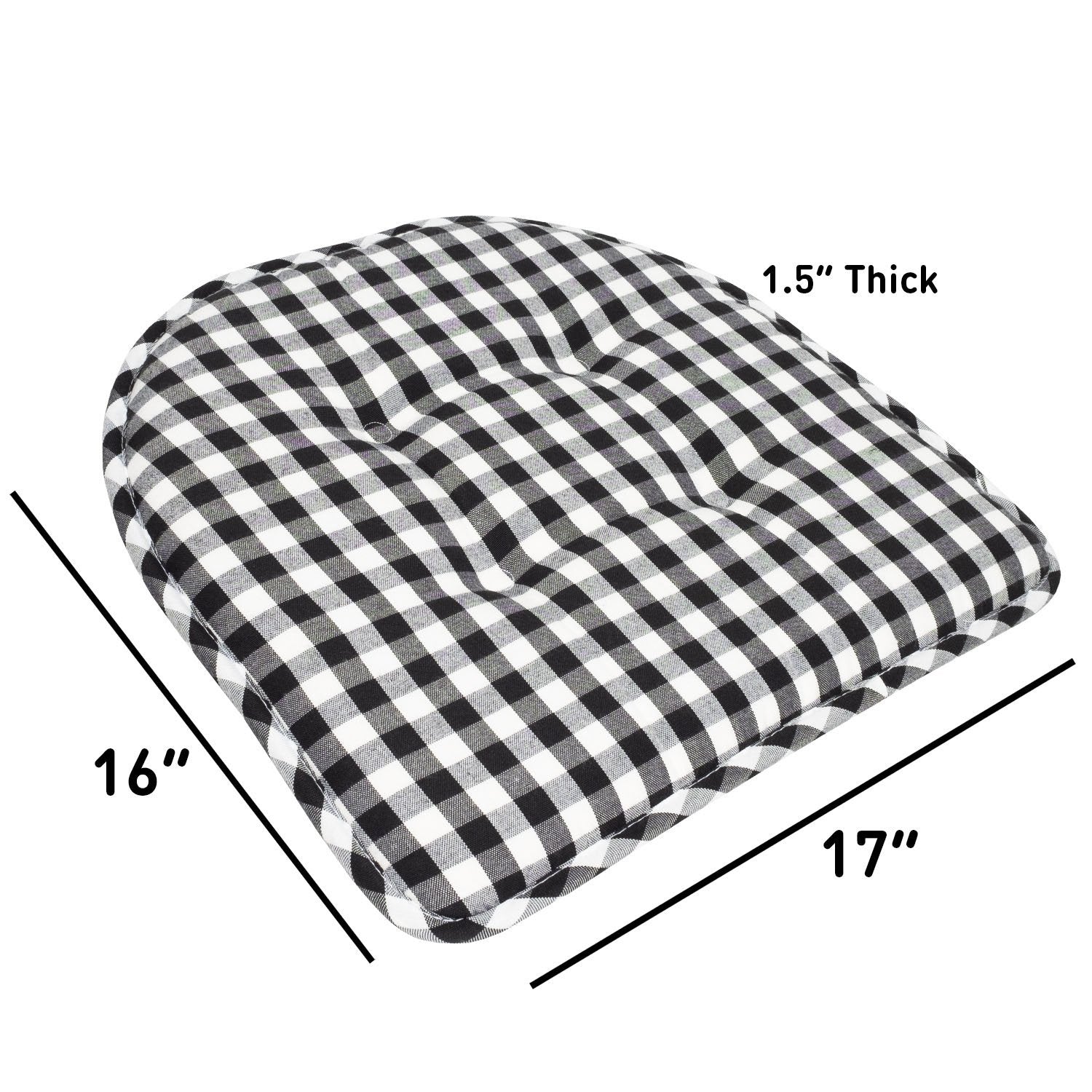 Black and white discount buffalo check chair cushions