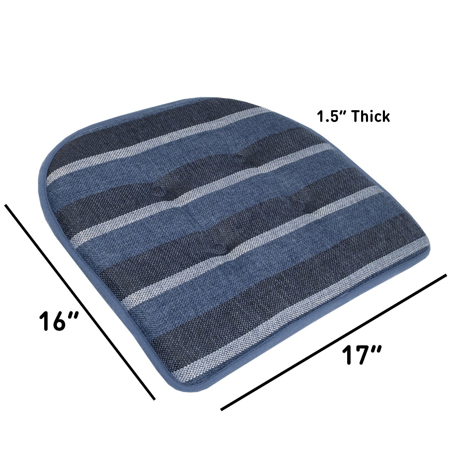 Bradford U-Shape Chair Cushion Set Steel Blue - Size
