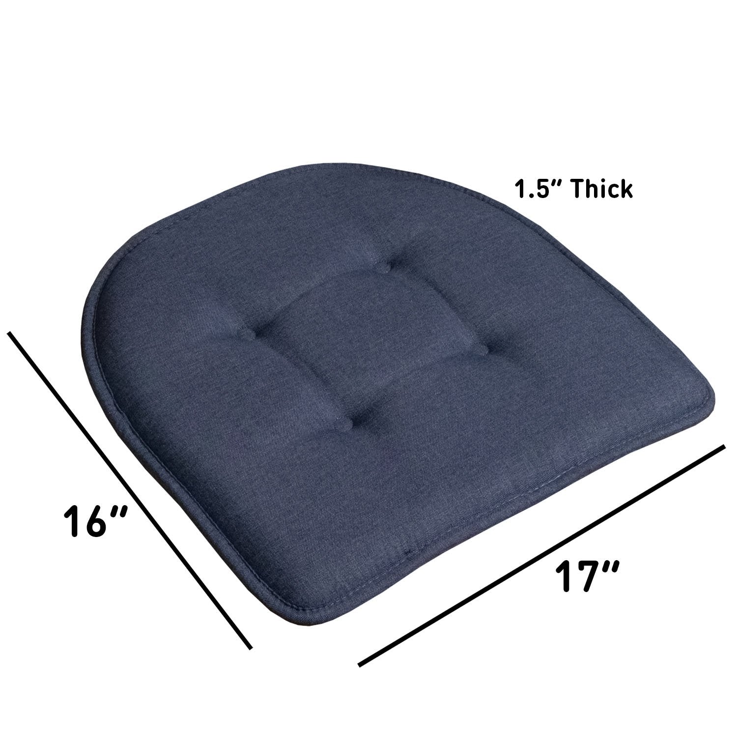 U-Shape Chair Cushion Set Denim - Size