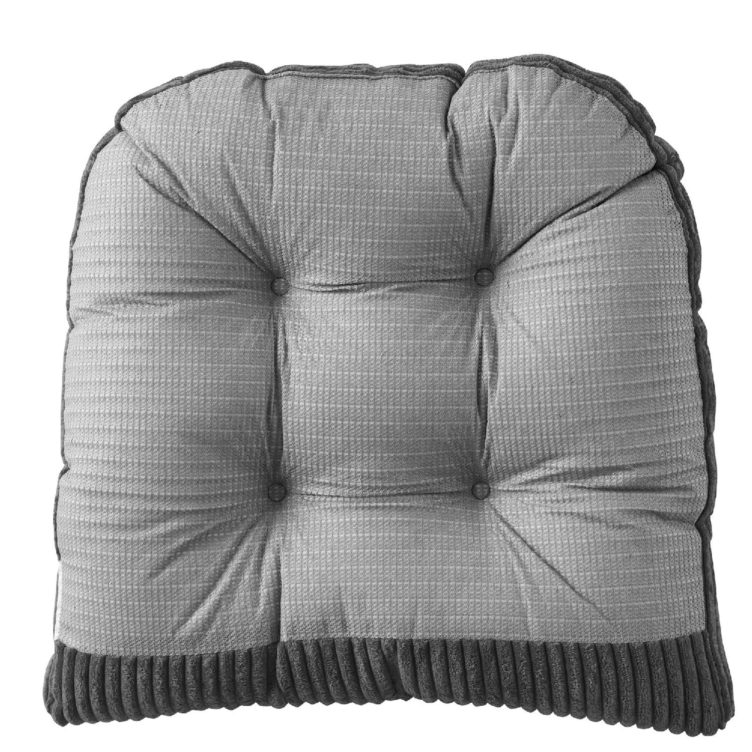 Velvet 2-Piece Rocking Chair Cushion Set Gray - Back