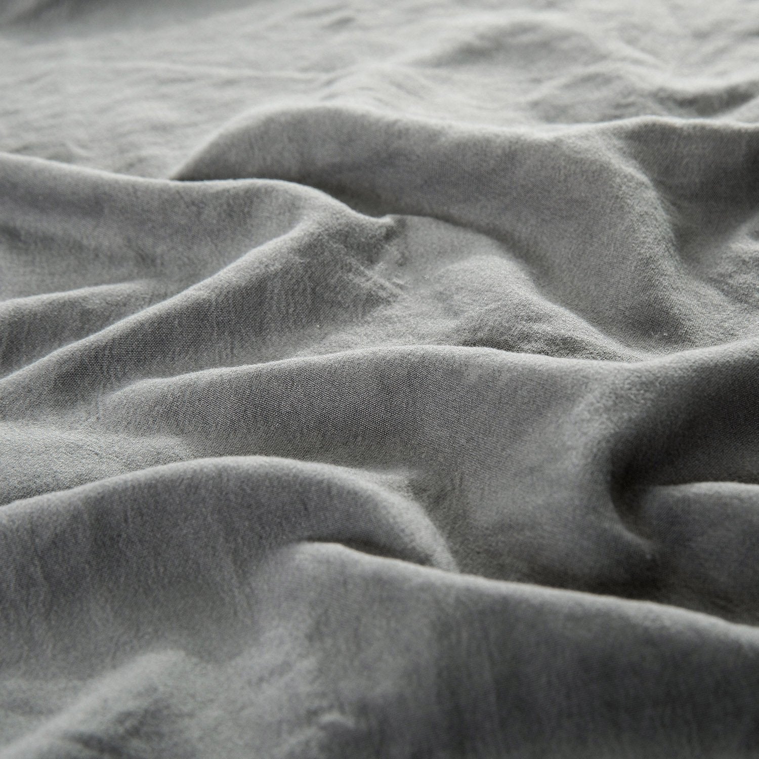 Washed Crinkled 4-Piece Sheet Set Gray - Fabric