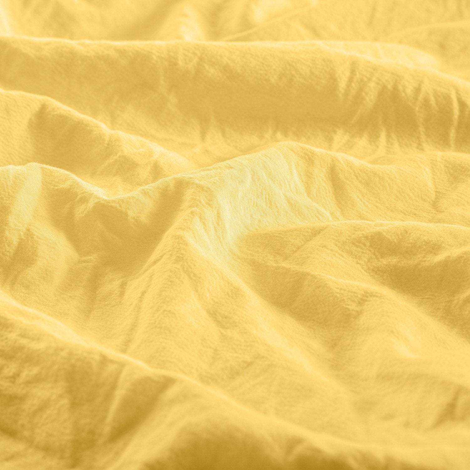 Washed Crinkled 4-Piece Sheet Set Yellow - Fabric
