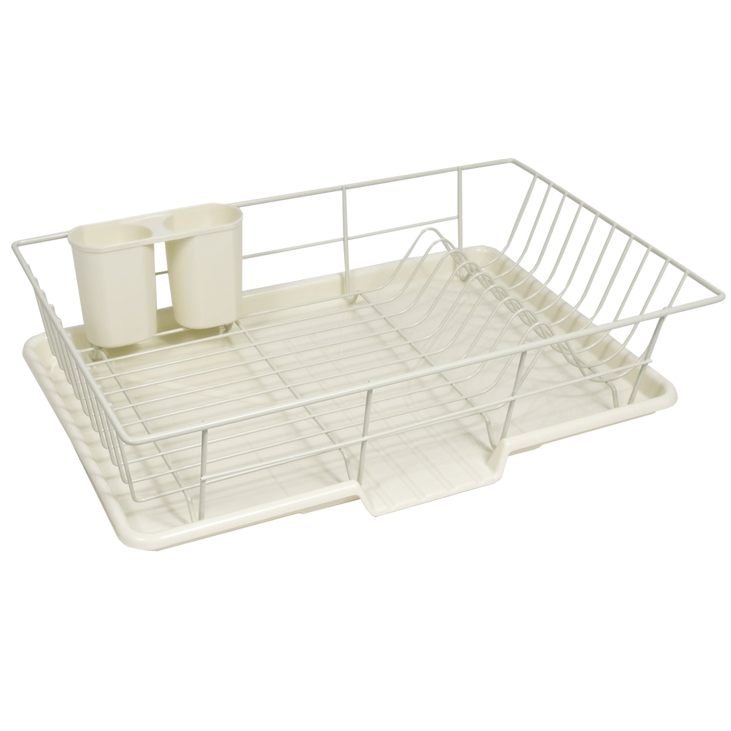 3-Piece Dish Drainer Set Ivory