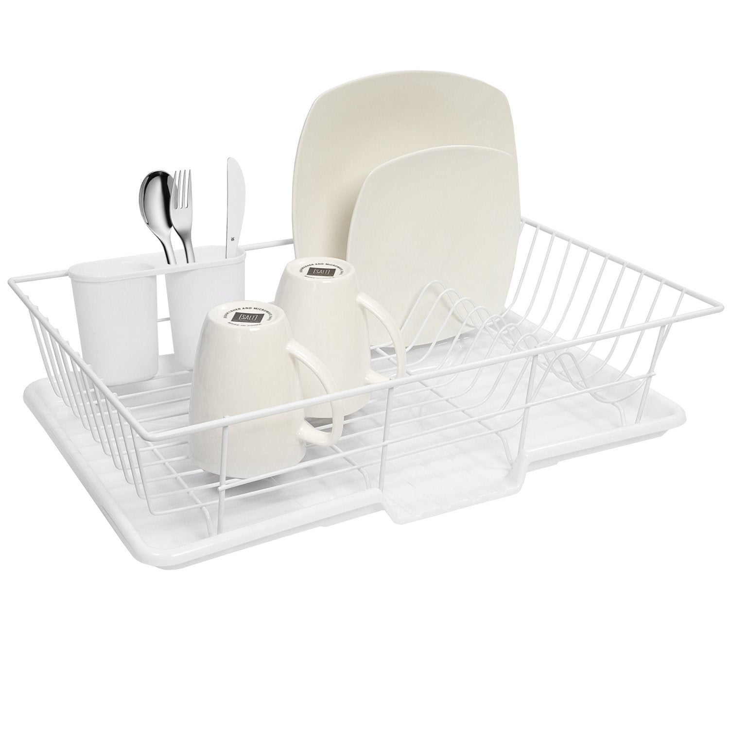 3-Piece Dish Drainer Set White
