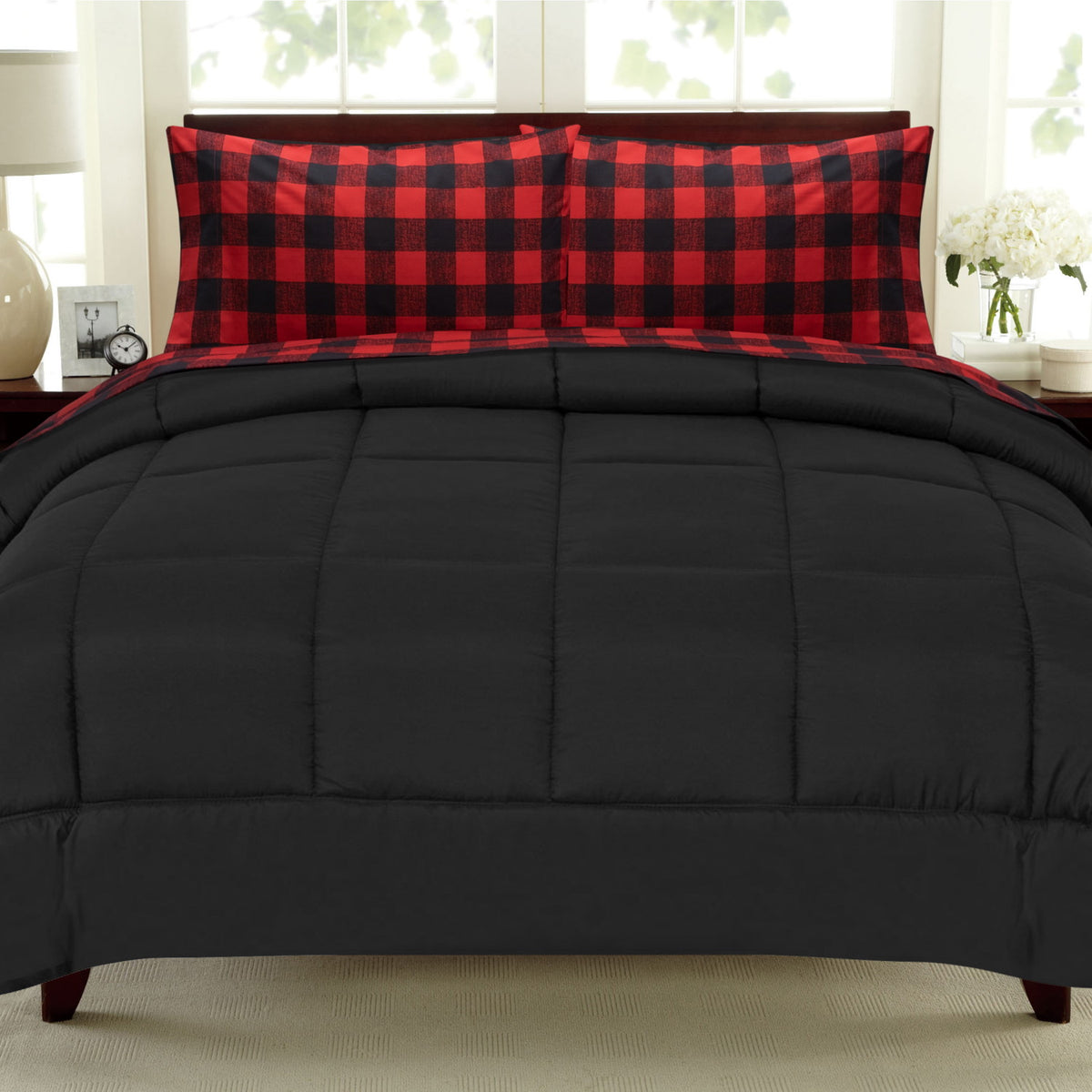 5-Piece Buffalo Check Sheet And Comforter Set