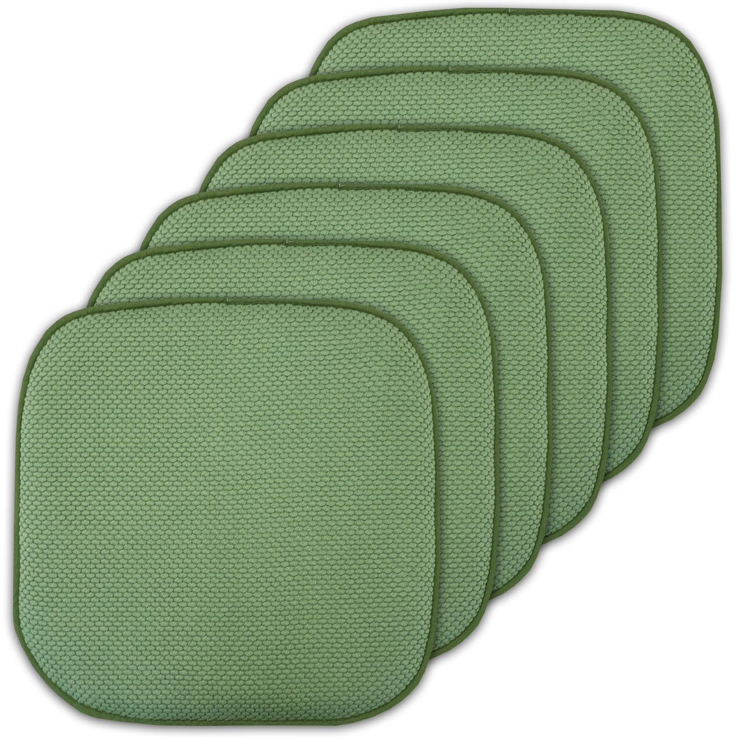 Honeycomb Chair Cushion Set Green 6-Pack