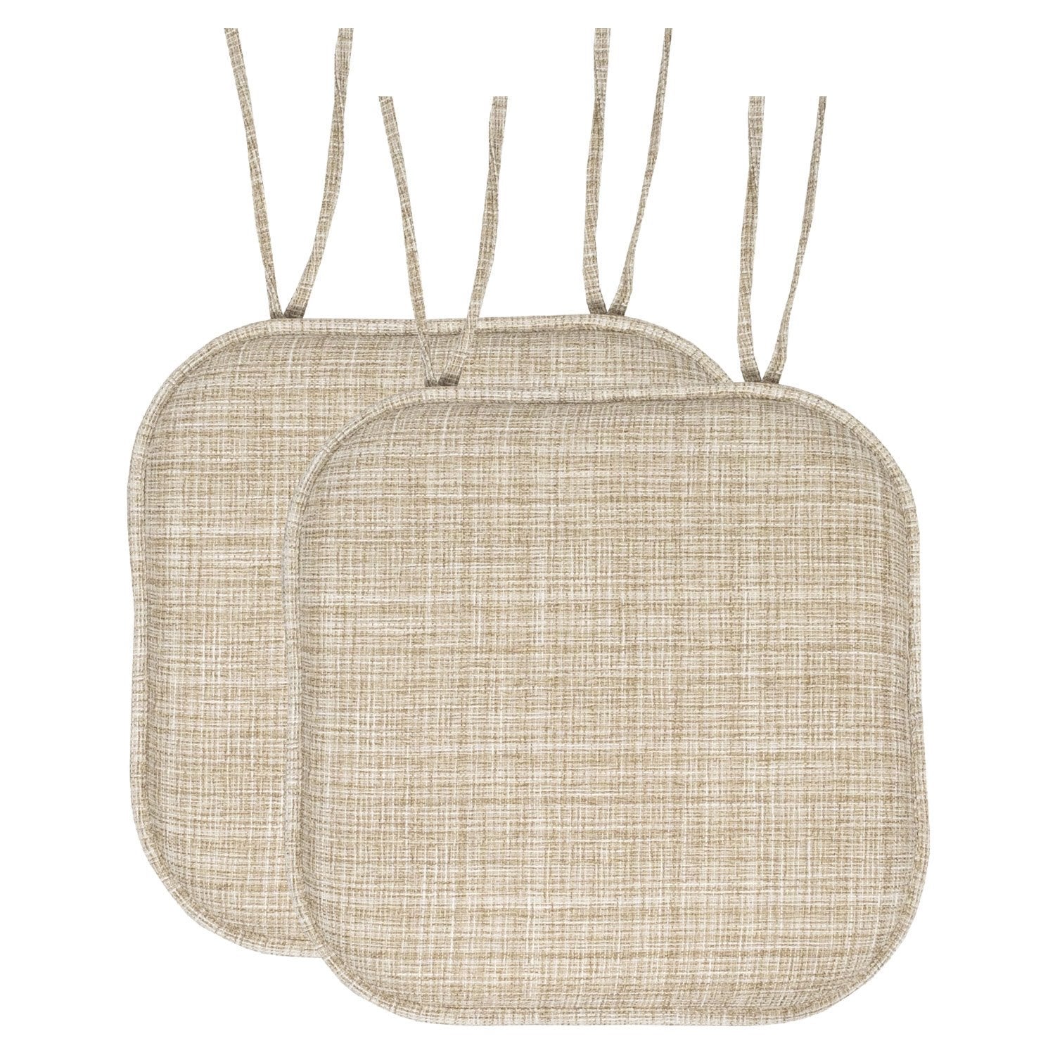 Aria Chair Cushion Set with Ties Multi Beige 2-Pack