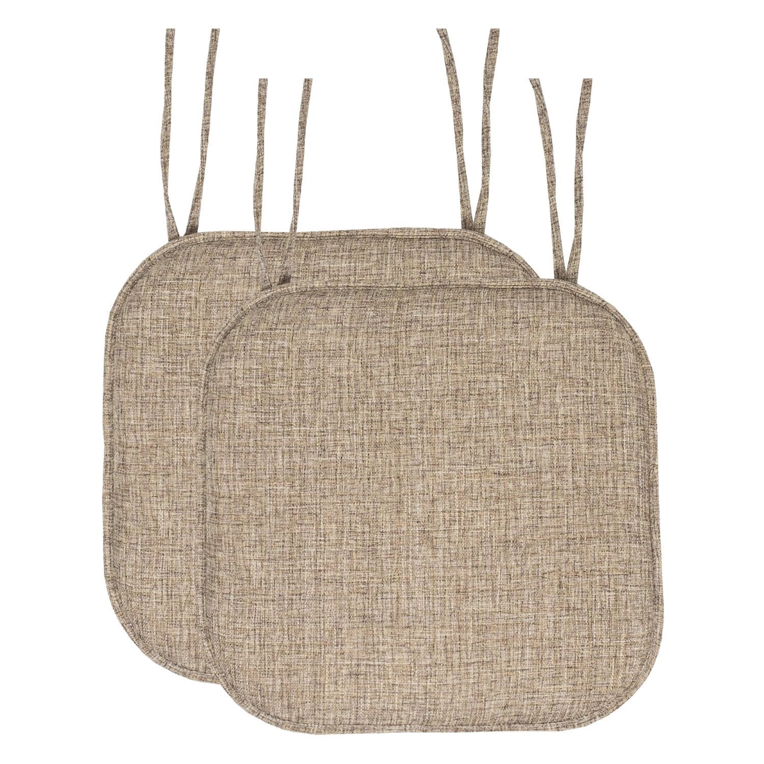 Aria Chair Cushion Set with Ties Multi Brown 2-Pack