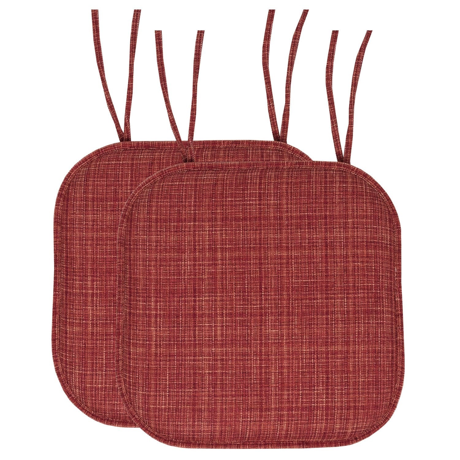 Aria Chair Cushion Set with Ties Multi Burgundy 2-Pack