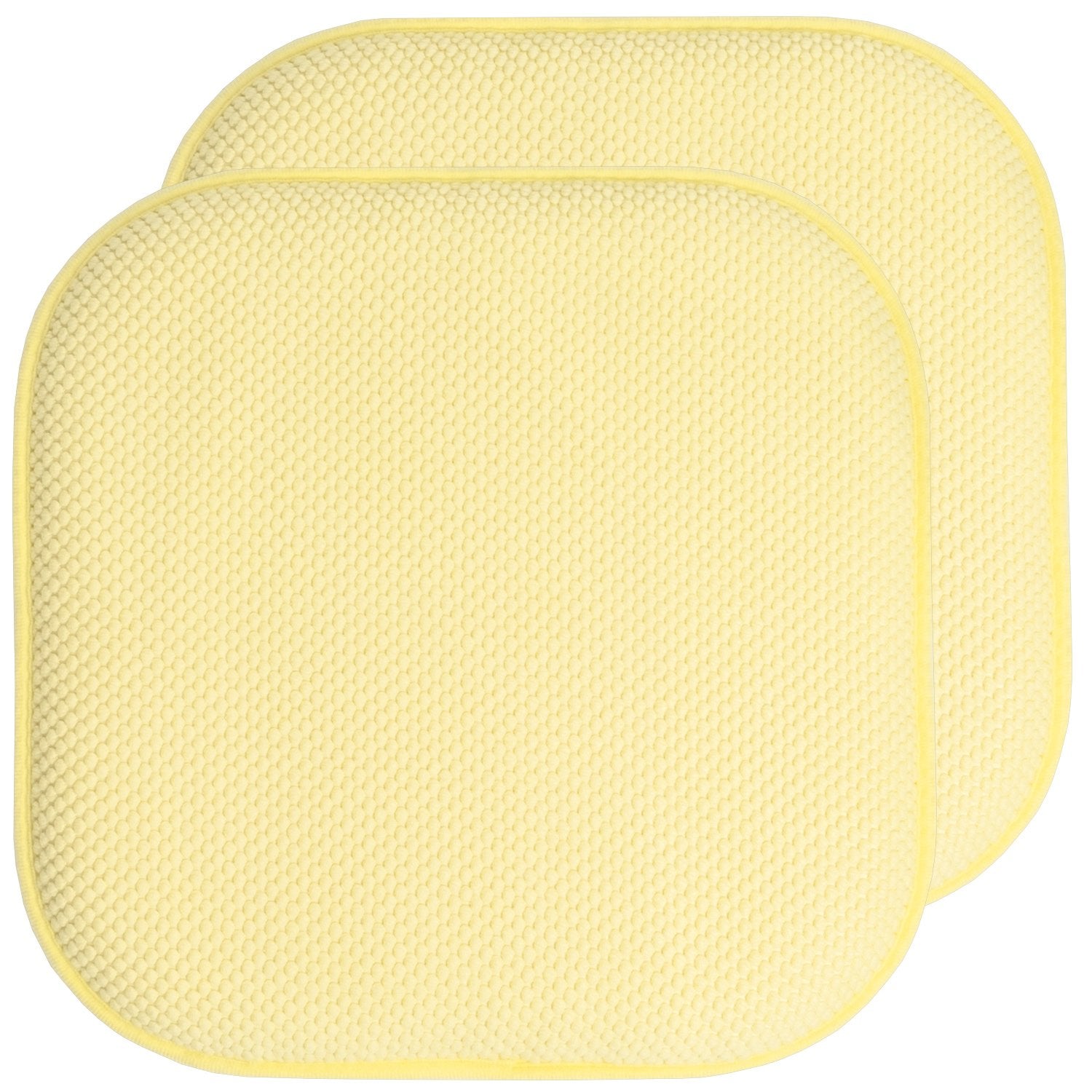 Honeycomb Chair Cushion Set Yellow 2-Pack